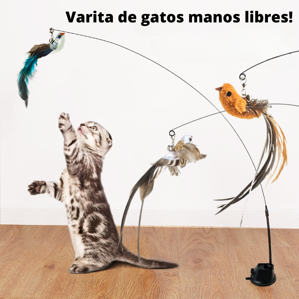 Juguete para gatos Varita de pájaro/pluma